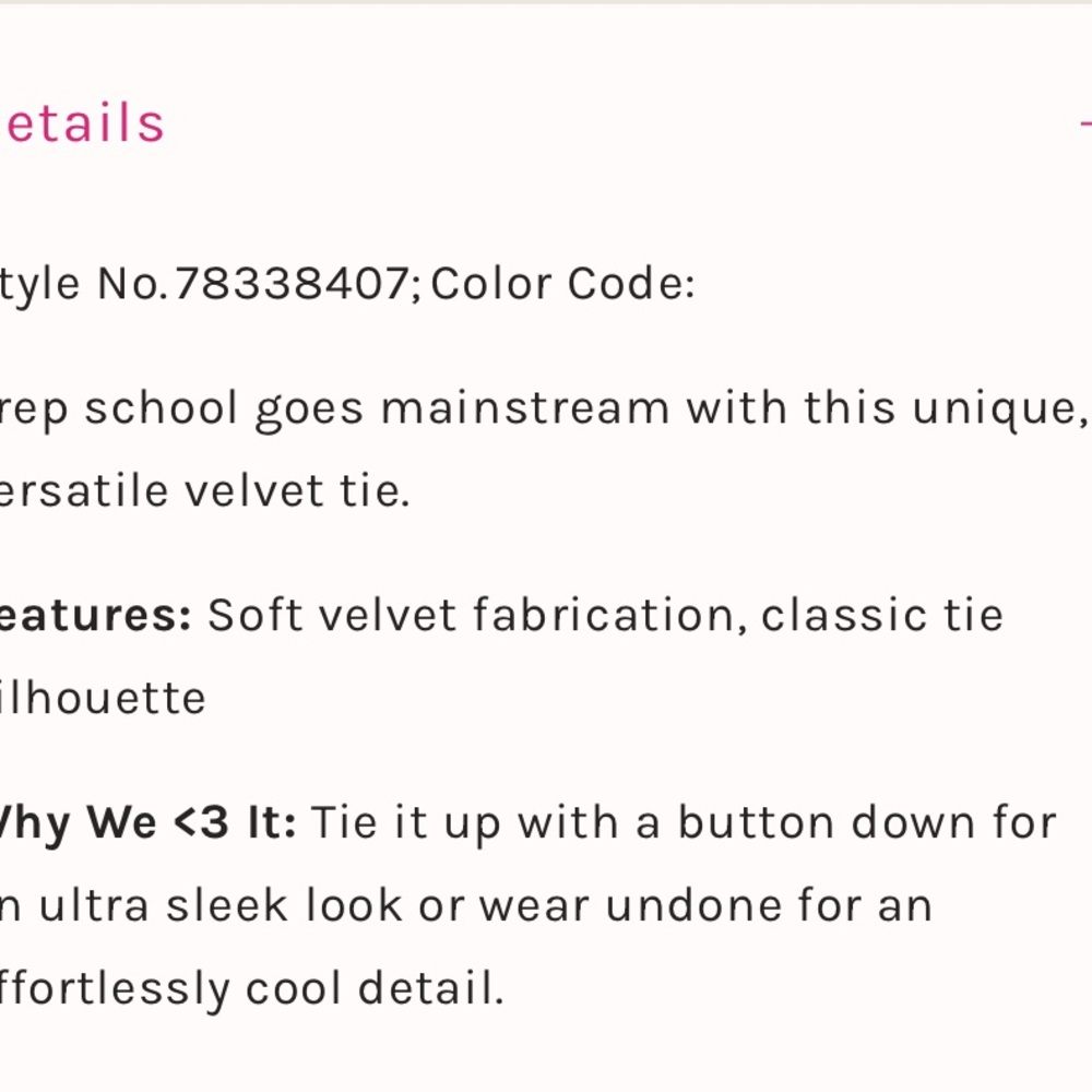 FREE PEOPLE BNWT 
Vaughn Velvet Tie - Picture 4 of 8